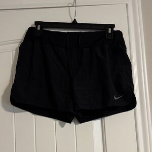 Nike Women's Black Athletic Shorts with Logo